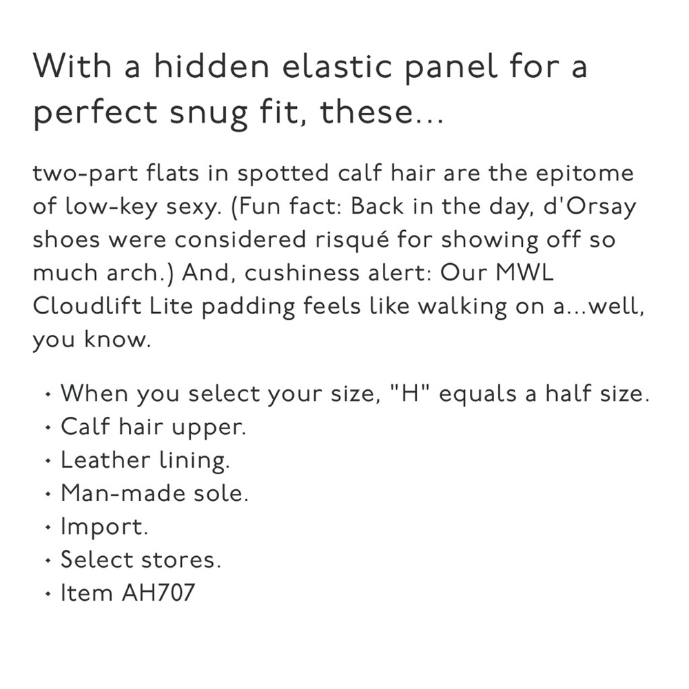 Madewell The Marisa d’Orsay Flat in Spotted Calf Hair - Picture 11 of 11